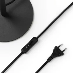 Lucande Carlea lámpara de mesa 2 luces latón negro