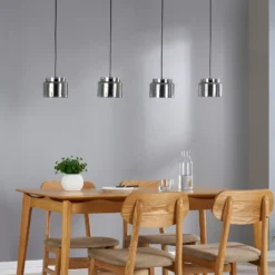 Lucande Diano lámpara colgante, gris humo, 4 luces