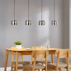 Lucande Diano lámpara colgante, gris humo, 4 luces