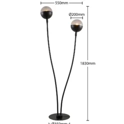 Lucande Dustian lámpara de pie, 2 luces