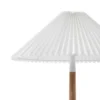 Lucande Ellorin lámpara de pie, blanco, madera, Ø 47,5 cm, E27