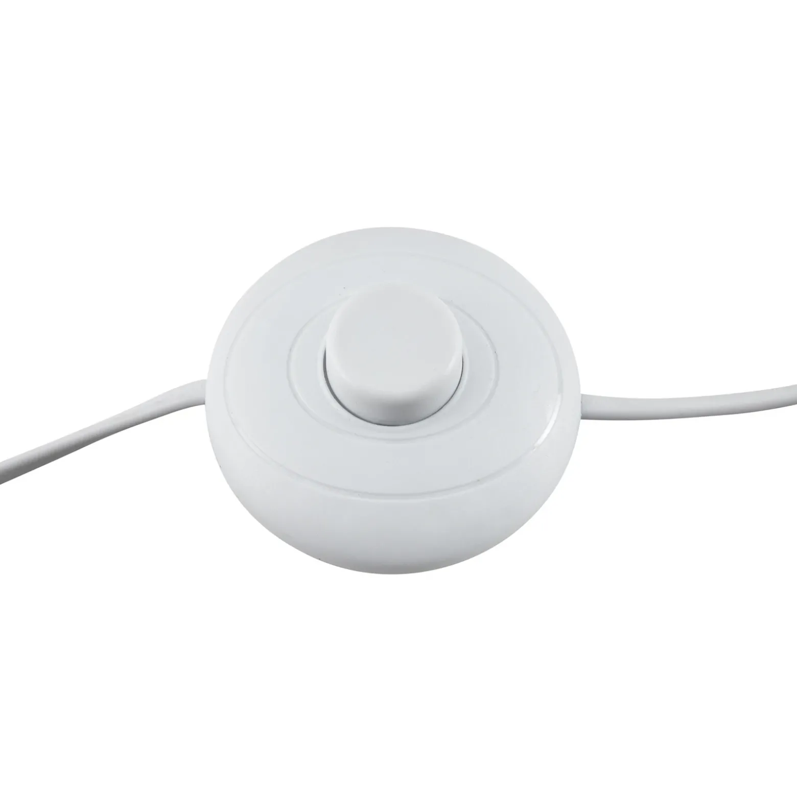 Lucande Ellorin lámpara de pie, blanco, madera, Ø 47,5 cm, E27
