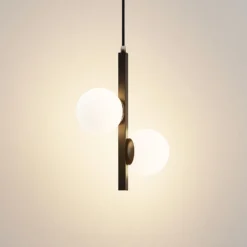 Lucande Emarin lámpara colgante globos de cristal 2 luces