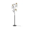 Lucande Evory lámpara de pie, 160 cm, 3 luces, negro/oro, G9