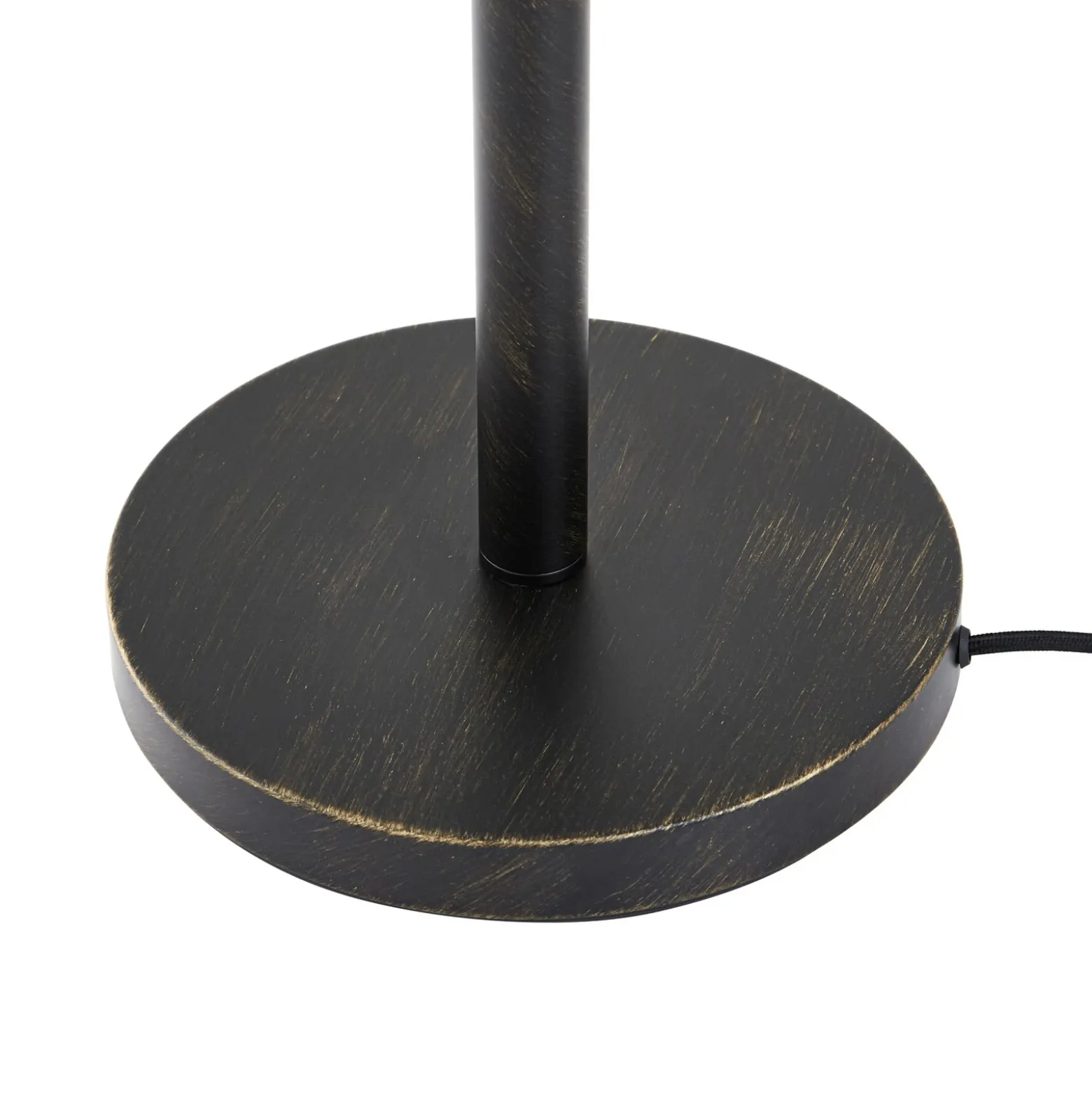 Lucande Evory lámpara de pie, 160 cm, 3 luces, negro/oro, G9