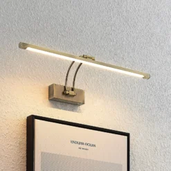 Lucande Felena lámpara LED para cuadros, latón