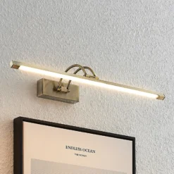 Lucande Felena lámpara LED para cuadros, latón