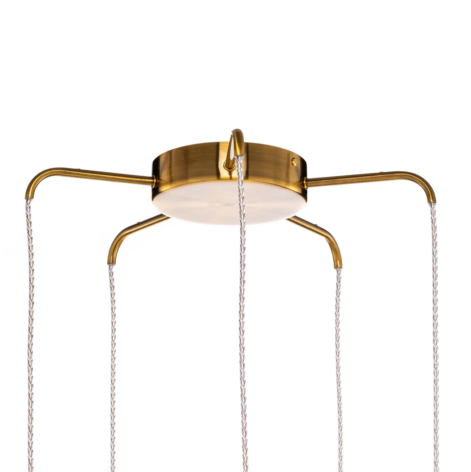 Lucande Freylin lámpara colgante, 5 luces, ámbar, cristal, 48 cm
