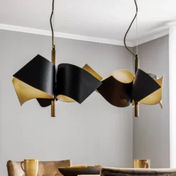 Lucande Imron lámpara colgante, 6 luces, negro