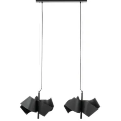 Lucande Imron lámpara colgante, 6 luces, negro