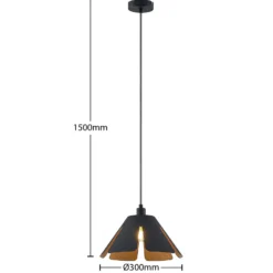 Lucande Jemmily lámpara colgante, 1 luz, 30 cm