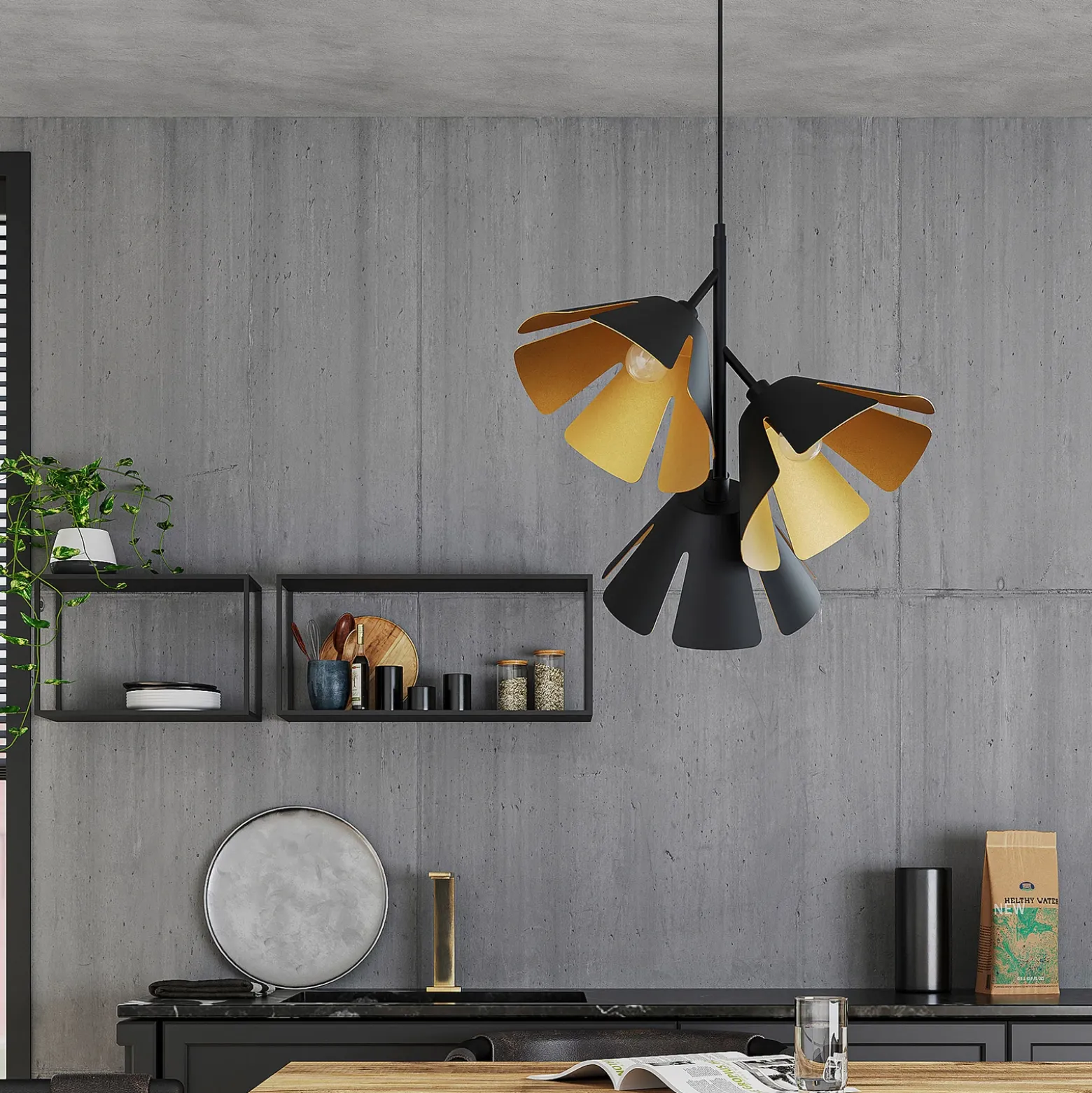 Lucande Jemmily lámpara colgante, 3 luces