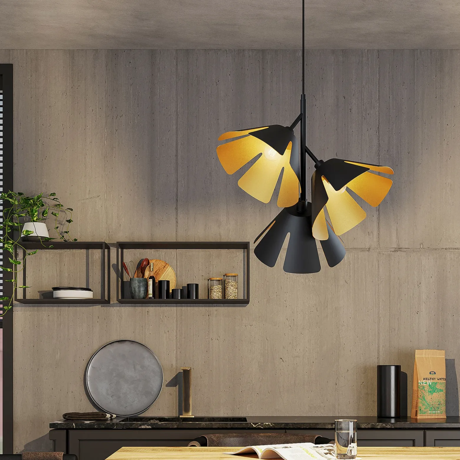 Lucande Jemmily lámpara colgante, 3 luces