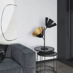 Lucande Jemmily lámpara de mesa, 2 luces