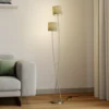Lucande Juljana lámpara de pie, 2 luces, textil