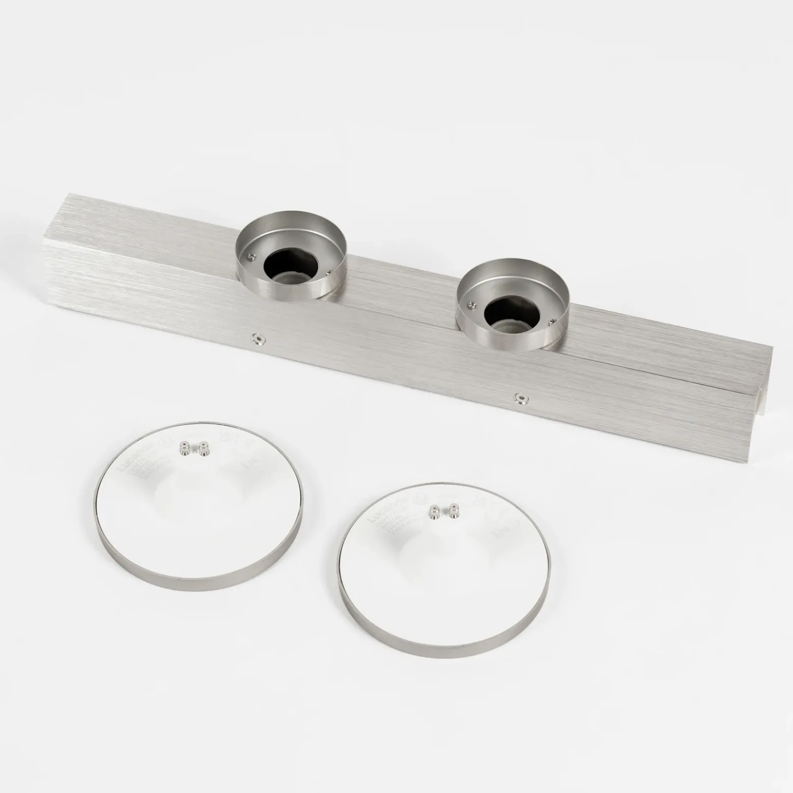 Lucande Kellino plafón, 2 luces, níquel
