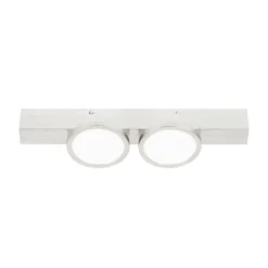 Lucande Kellino plafón, 2 luces, níquel