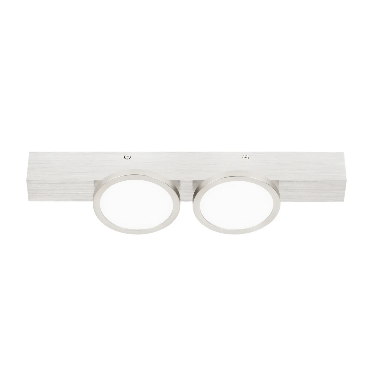 Lucande Kellino plafón, 2 luces, níquel
