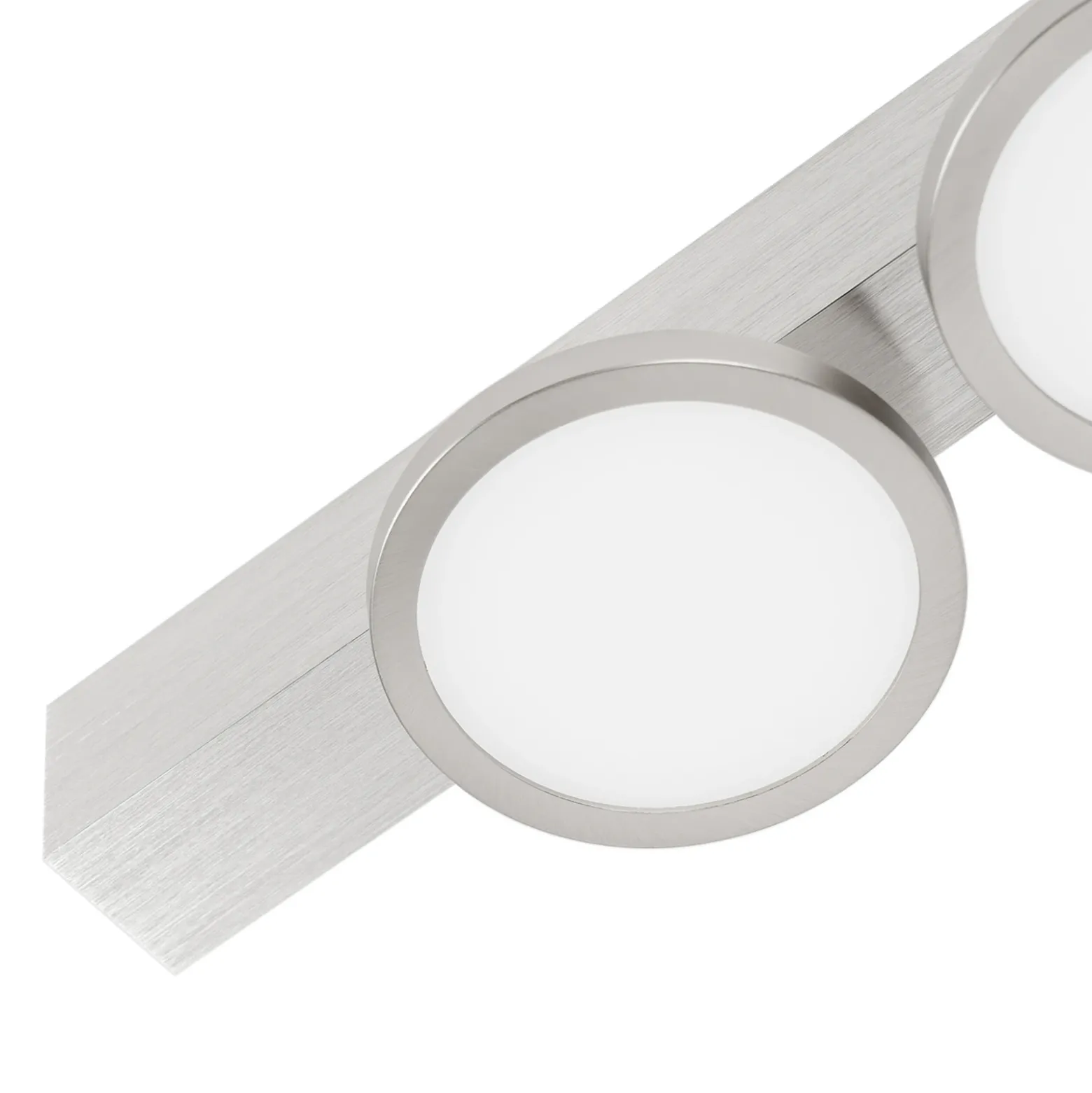 Lucande Kellino plafón, 2 luces, níquel