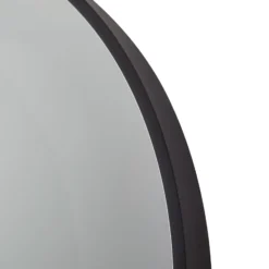 Lucande LED espejo infinito Emire, negro, aluminio, CCT, IP44