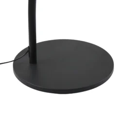 Lucande Lámpara arqueada LED Boga, negra, metal, atenuable