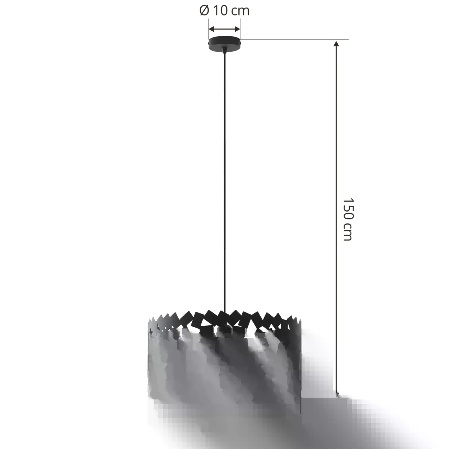 Lucande lámpara colgante Aeloria, negro, Ø 45 cm, hierro, E27