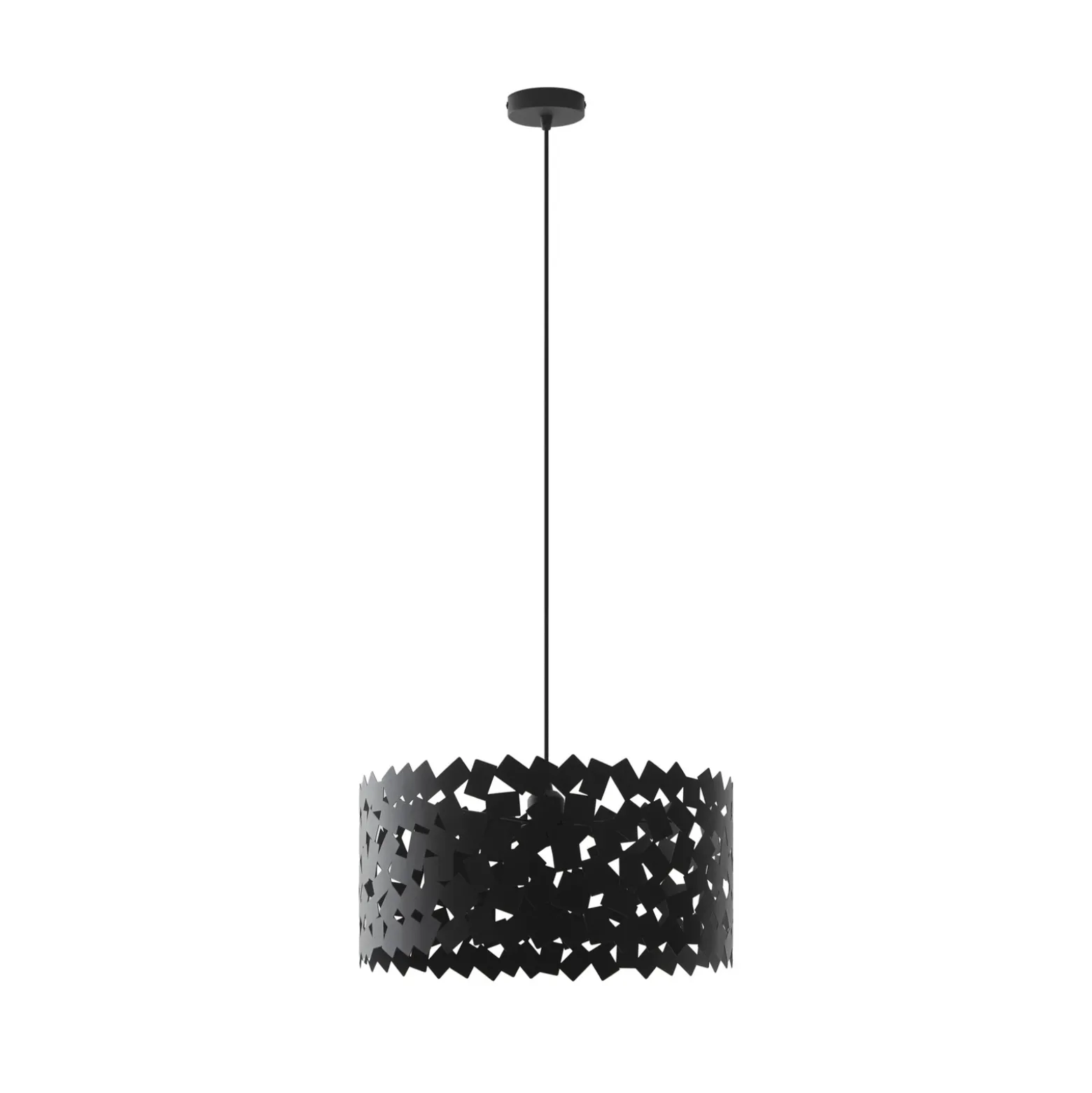 Lucande lámpara colgante Aeloria, negro, Ø 45 cm, hierro, E27
