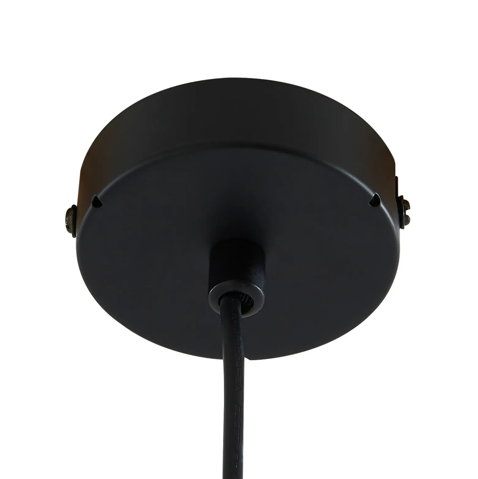 Lucande lámpara colgante Bidolo, negro, cristal, Ø 15 cm, IP44