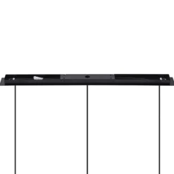 Lucande lámpara colgante Eirian, 90 cm, 3 luces, negro, cristal