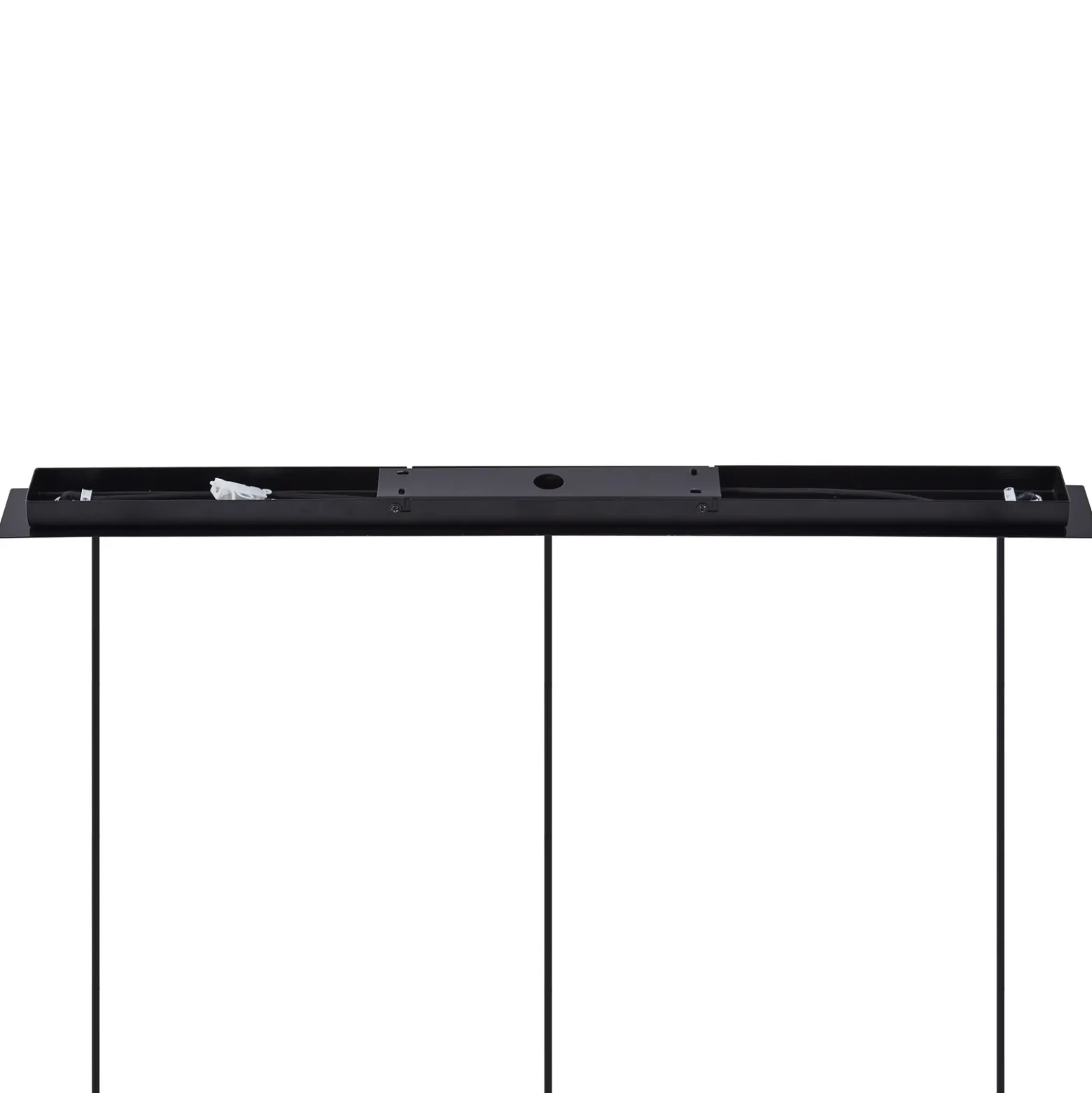 Lucande lámpara colgante Eirian, 90 cm, 3 luces, negro, cristal