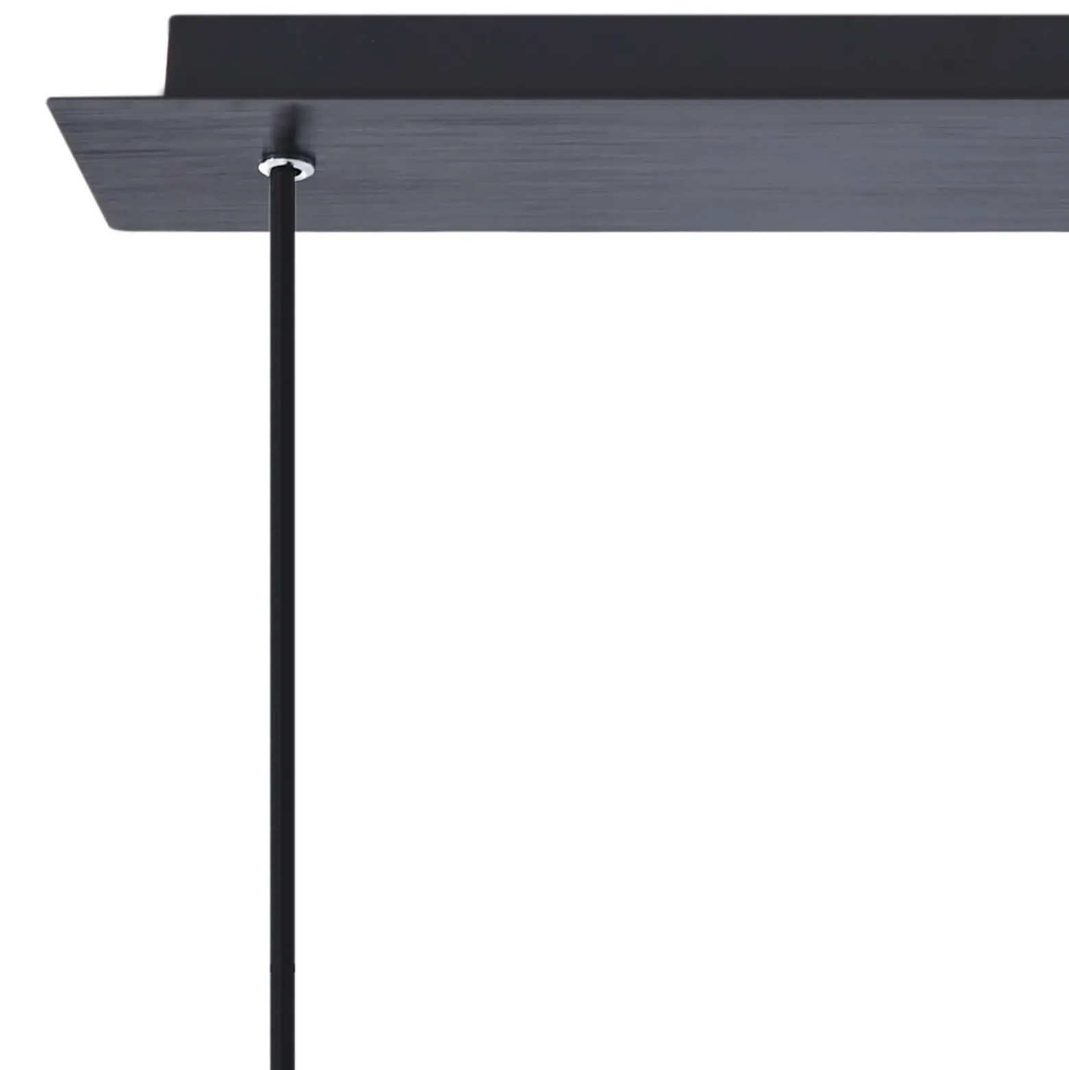 Lucande lámpara colgante Eirian, 90 cm, 3 luces, negro, cristal