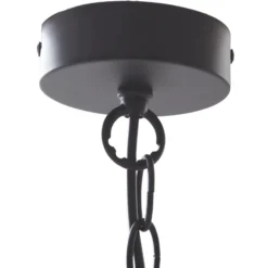 Lucande lámpara colgante Eryk, Ø 40 cm, negra, cristal, 3 luces