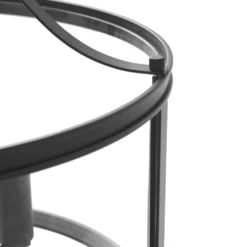 Lucande lámpara colgante Eryk, Ø 40 cm, negra, cristal, 3 luces