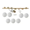 Lucande lámpara colgante Isandro, 95 cm, oro, blanco, 7 luces, G9