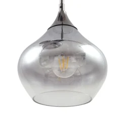 Lucande lámpara colgante Jarven, 5 luces, negro, cristal
