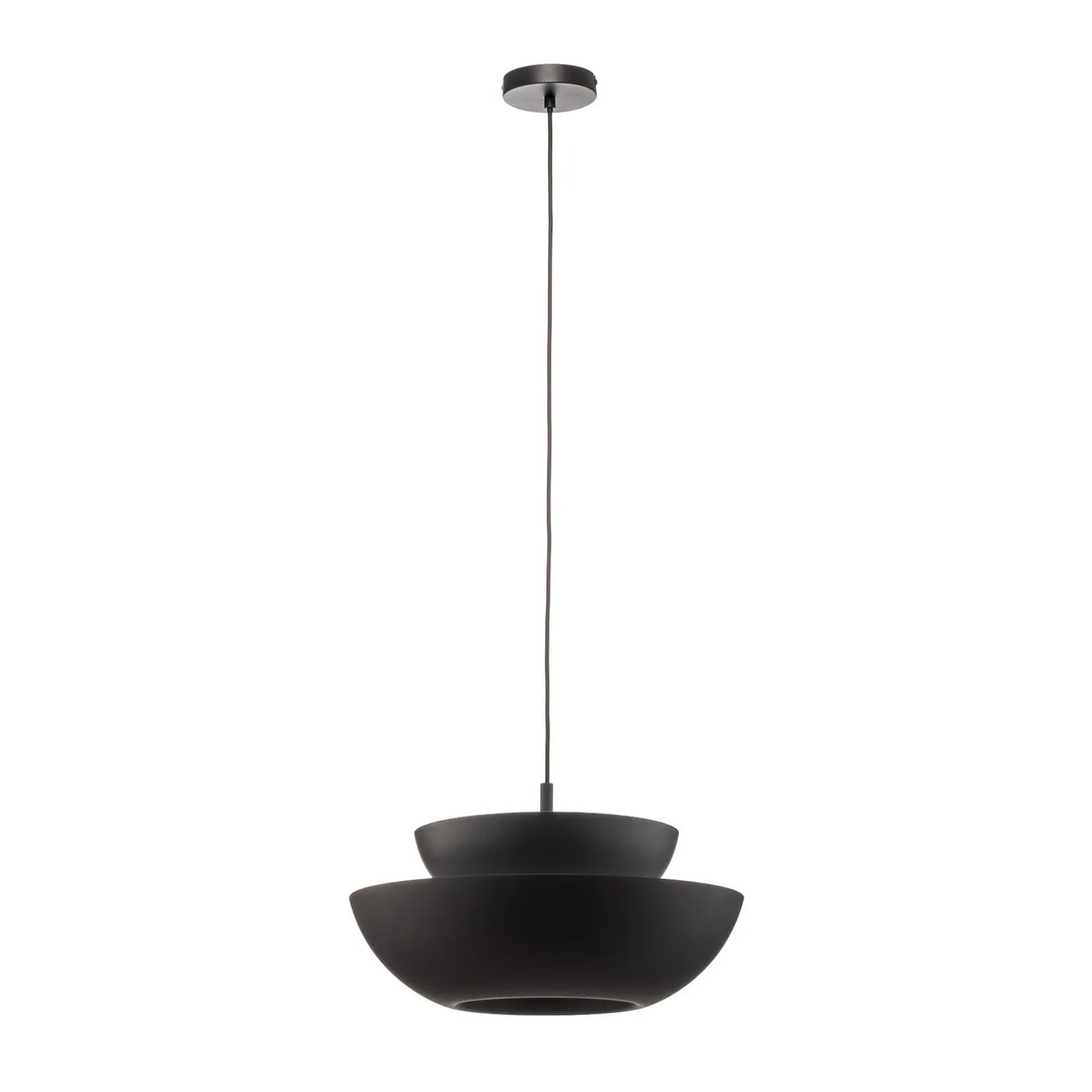 Lucande lámpara colgante Kellina, Ø 48 cm, negro, metal
