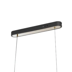 Lucande Lámpara colgante LED Alania, transparente, metal, 86,5 cm