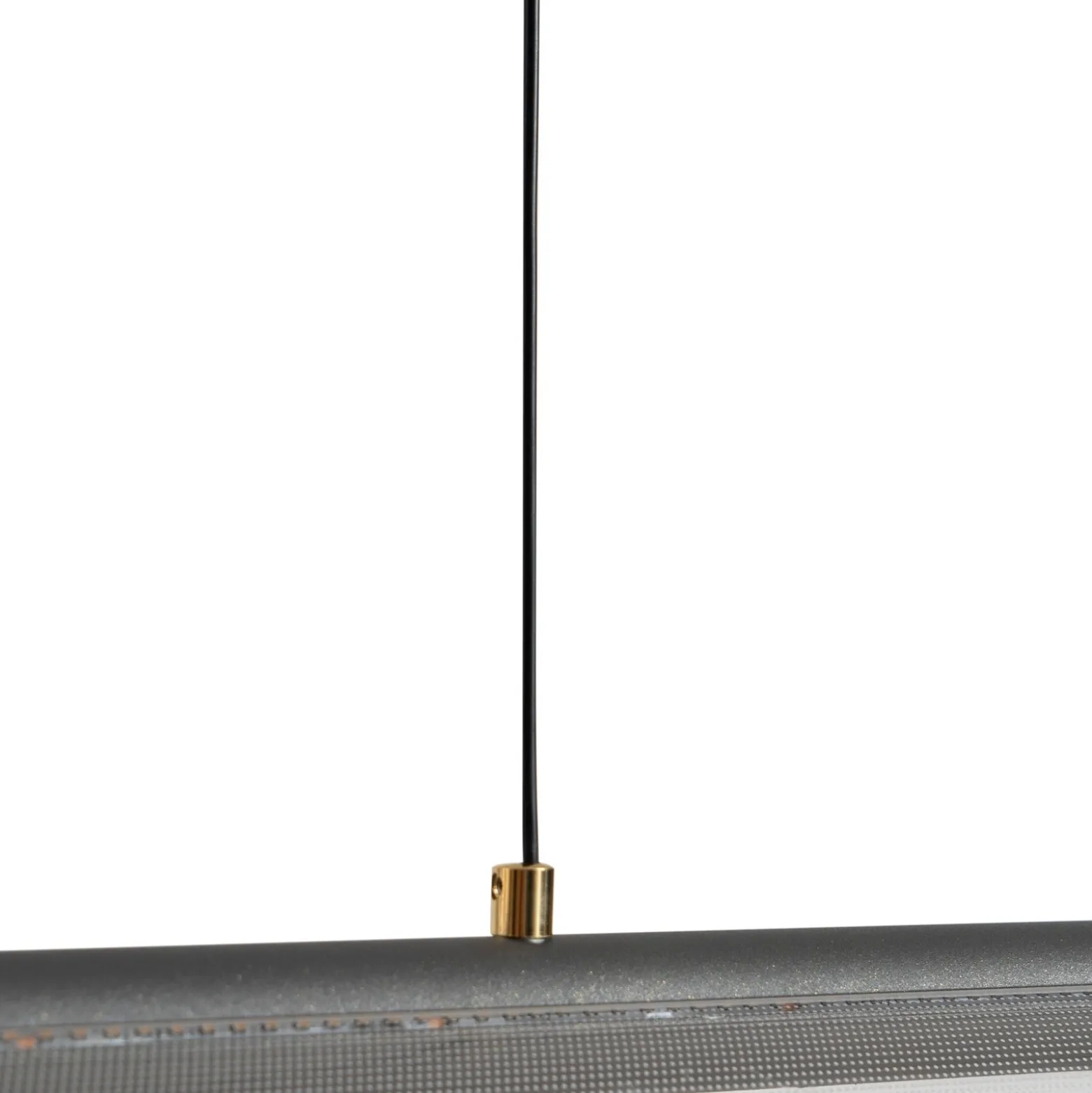 Lucande Lámpara colgante LED Alania, transparente, metal, 86,5 cm