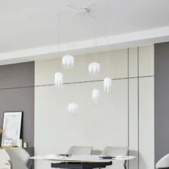 Lucande Lámpara colgante LED Avelina, blanca, 6 luces