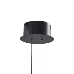 Lucande Lámpara colgante LED Dain, 1 luz, gris humo, cristal
