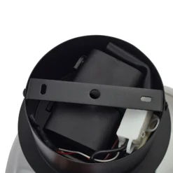 Lucande Lámpara colgante LED Dain, 1 luz, gris humo, cristal