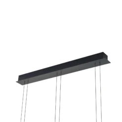 Lucande Lámpara colgante LED Dain, 3 luces, gris humo, cristal