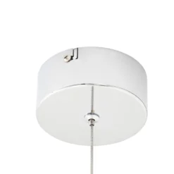 Lucande Lámpara colgante LED Hayley, Ø 9 cm, color cromo, cristal