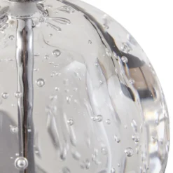 Lucande Lámpara colgante LED Hayley, Ø 25 cm, 3 luces, cromo, cristal