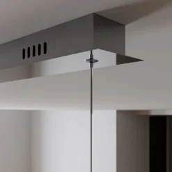 Lucande lámpara colgante LED Hayley, 96 cm, 5 luces, cromo, cristal