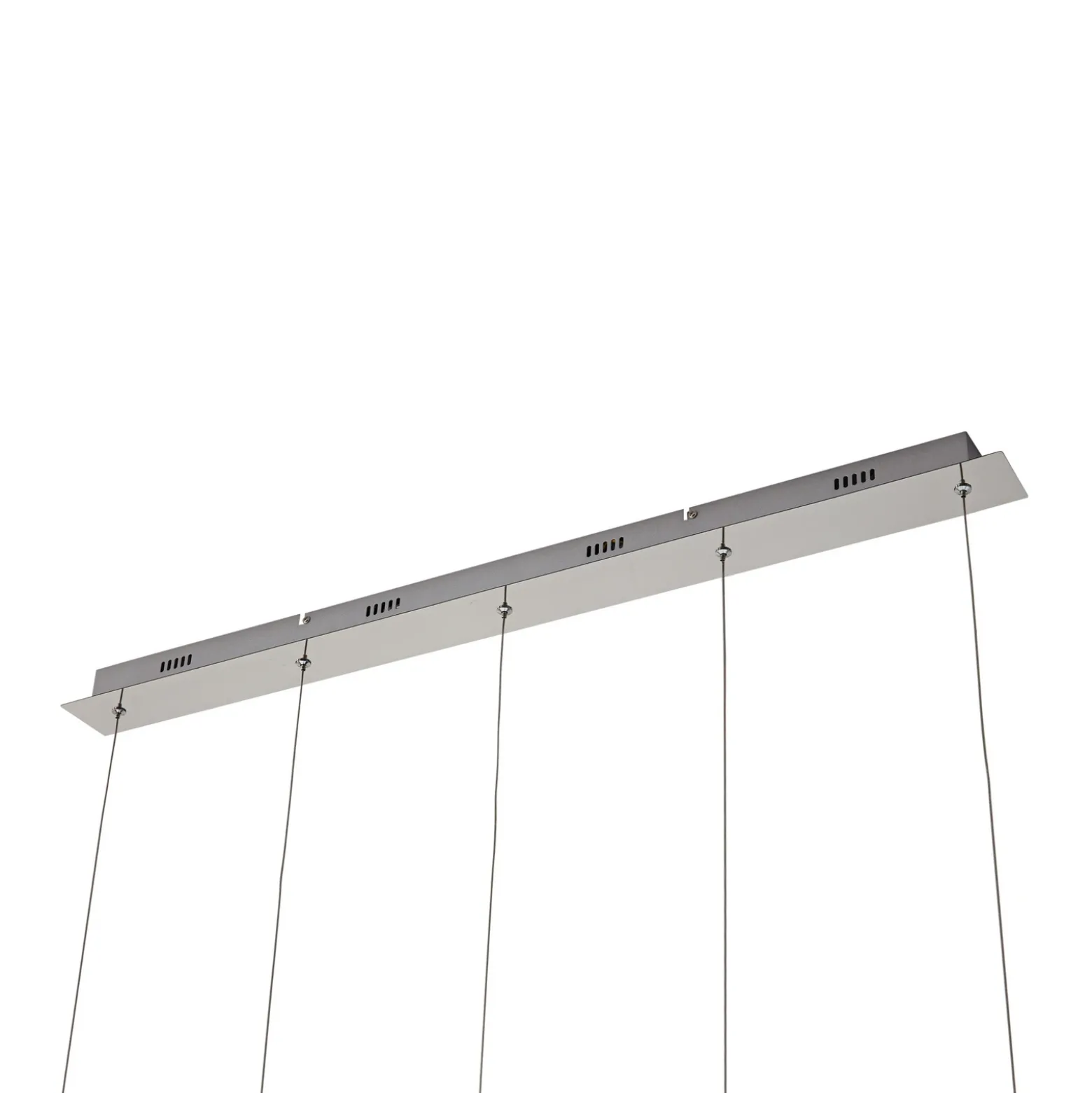 Lucande lámpara colgante LED Hayley, 96 cm, 5 luces, cromo, cristal