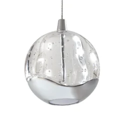 Lucande lámpara colgante LED Hayley, 96 cm, 5 luces, cromo, cristal