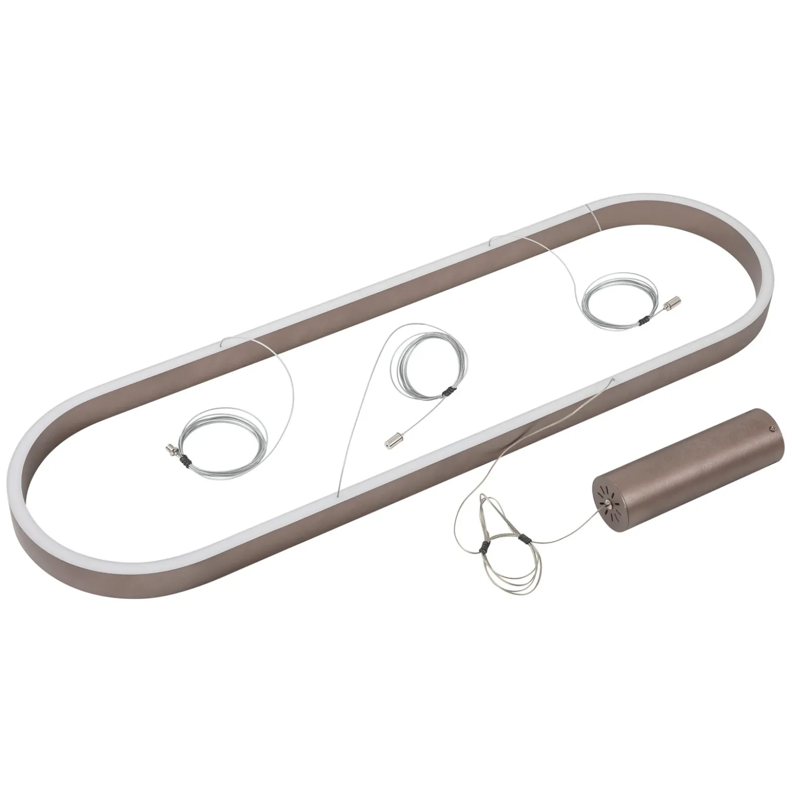 Lucande, lámpara colgante LED inteligente, Melinay, café, CCT, Tuya