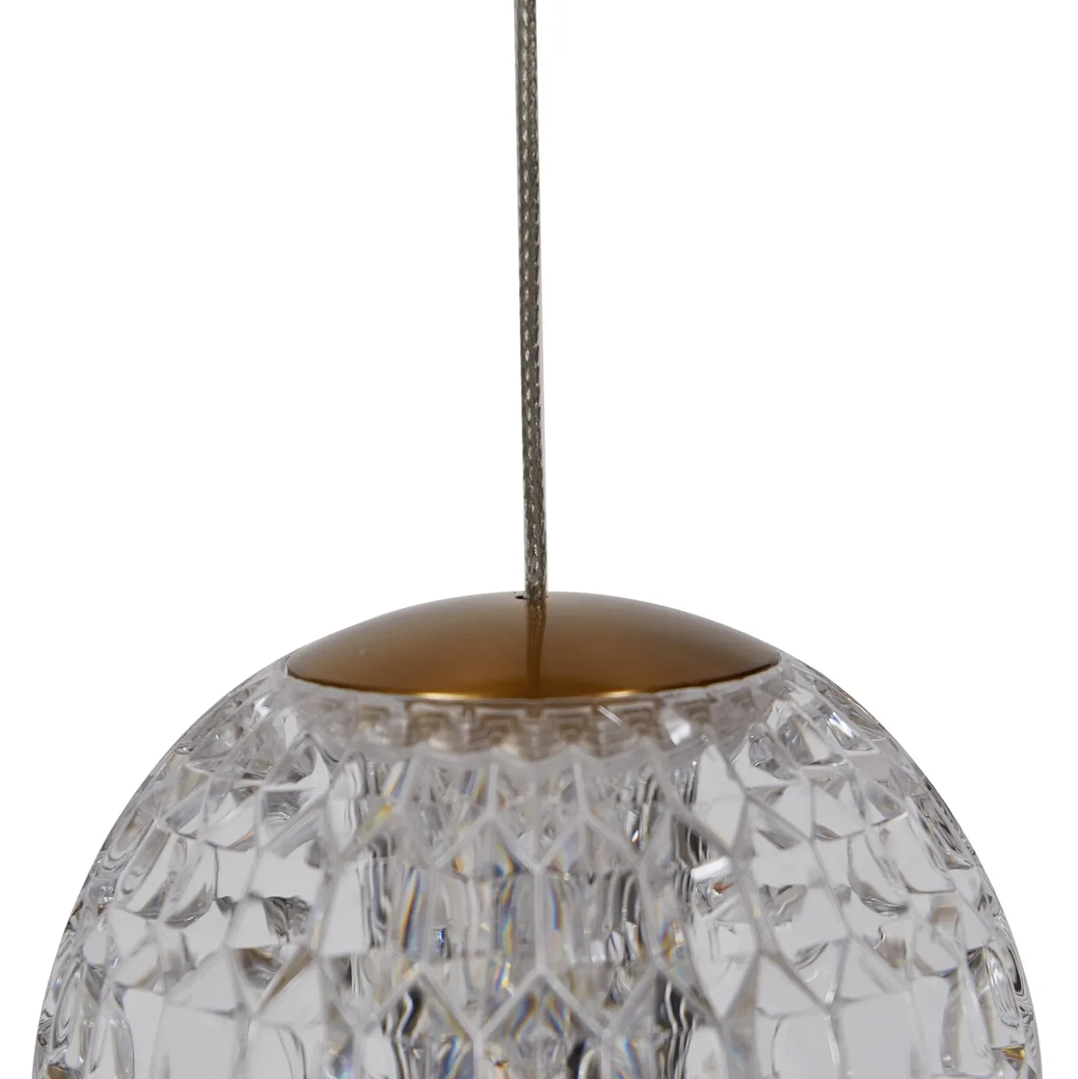 Lucande Lámpara colgante LED Ismenia, 5 luces, latón, acrílico