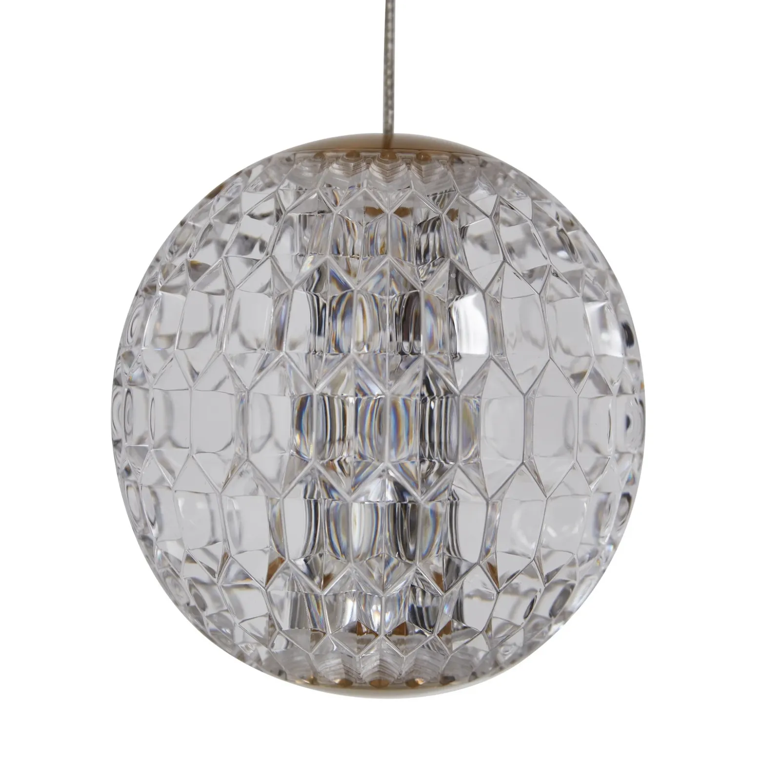 Lucande Lámpara colgante LED Ismenia, 5 luces, latón, acrílico